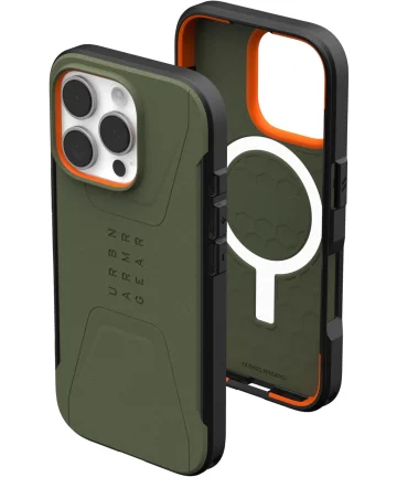 UAG Civilian Apple iPhone 16 Pro Hoesje MagSafe Back Cover Olive Hoesjes