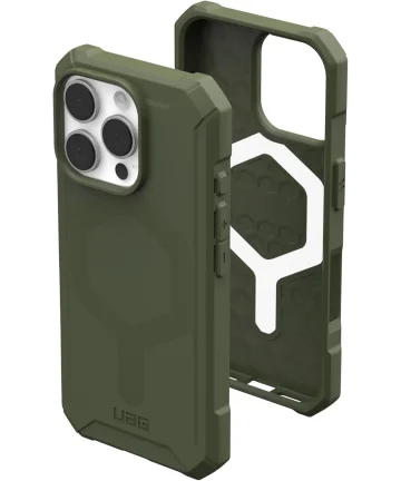 UAG Essential Armor Apple iPhone 16 Pro Hoesje MagSafe Back Cover Olive Hoesjes