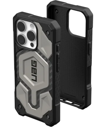 UAG Monarch Pro Apple iPhone 16 Pro Hoesje MagSafe Back Cover Titanium Hoesjes