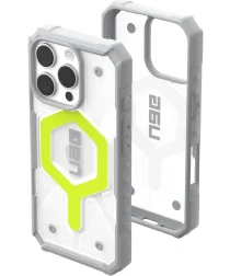 Urban Armor Gear Pathfinder Clear Apple iPhone 16 Pro Hoesje Back Cover Neon