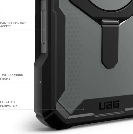 UAG Plasma XTE Apple iPhone 16 Pro Hoesje MagSafe Stand Back Cover Zwart afbeelding 7