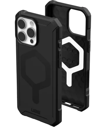 UAG Essential Armor Apple iPhone 16 Pro Max Hoesje MagSafe Back Cover Zwart Hoesjes