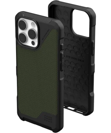 UAG Metropolis LT Apple iPhone 16 Pro Max Hoesje MagSafe Back Cover Kevlar Olive Hoesjes