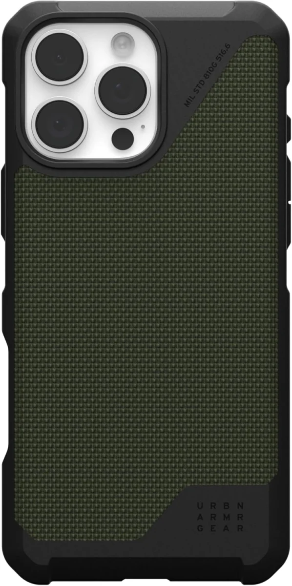 UAG Metropolis LT Apple iPhone 16 Pro Max Hoesje MagSafe Back Cover Kevlar Olive afbeelding 2