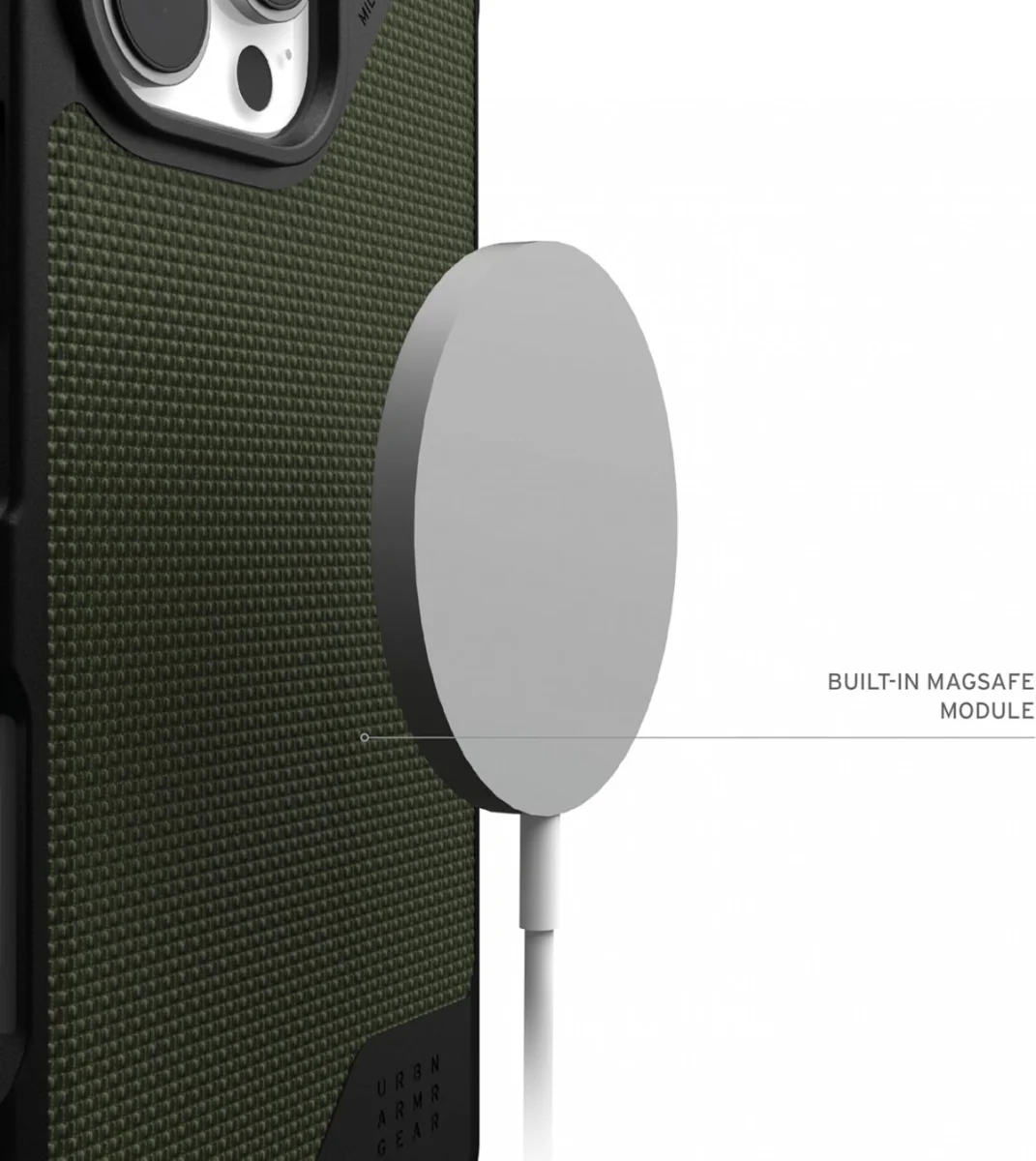 UAG Metropolis LT Apple iPhone 16 Pro Max Hoesje MagSafe Back Cover Kevlar Olive afbeelding 5