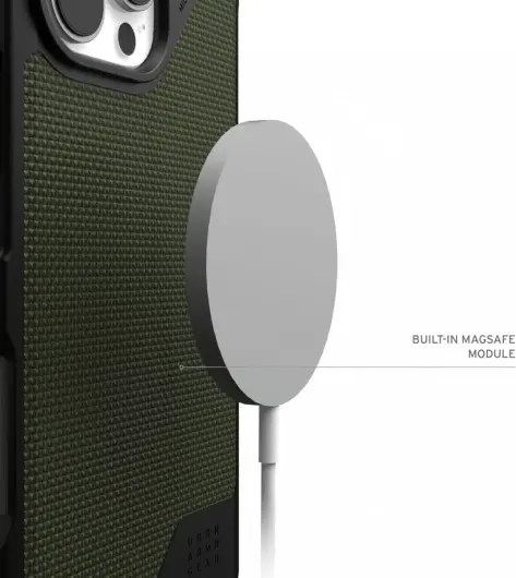UAG Metropolis LT Apple iPhone 16 Pro Max Hoesje MagSafe Back Cover Kevlar Olive afbeelding 5
