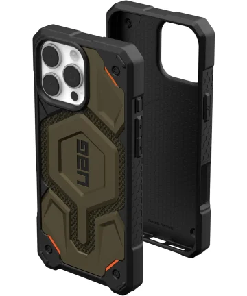 UAG Monarch Pro Apple iPhone 16 Pro Max Hoesje MagSafe Back Cover Kevlar Groen Hoesjes