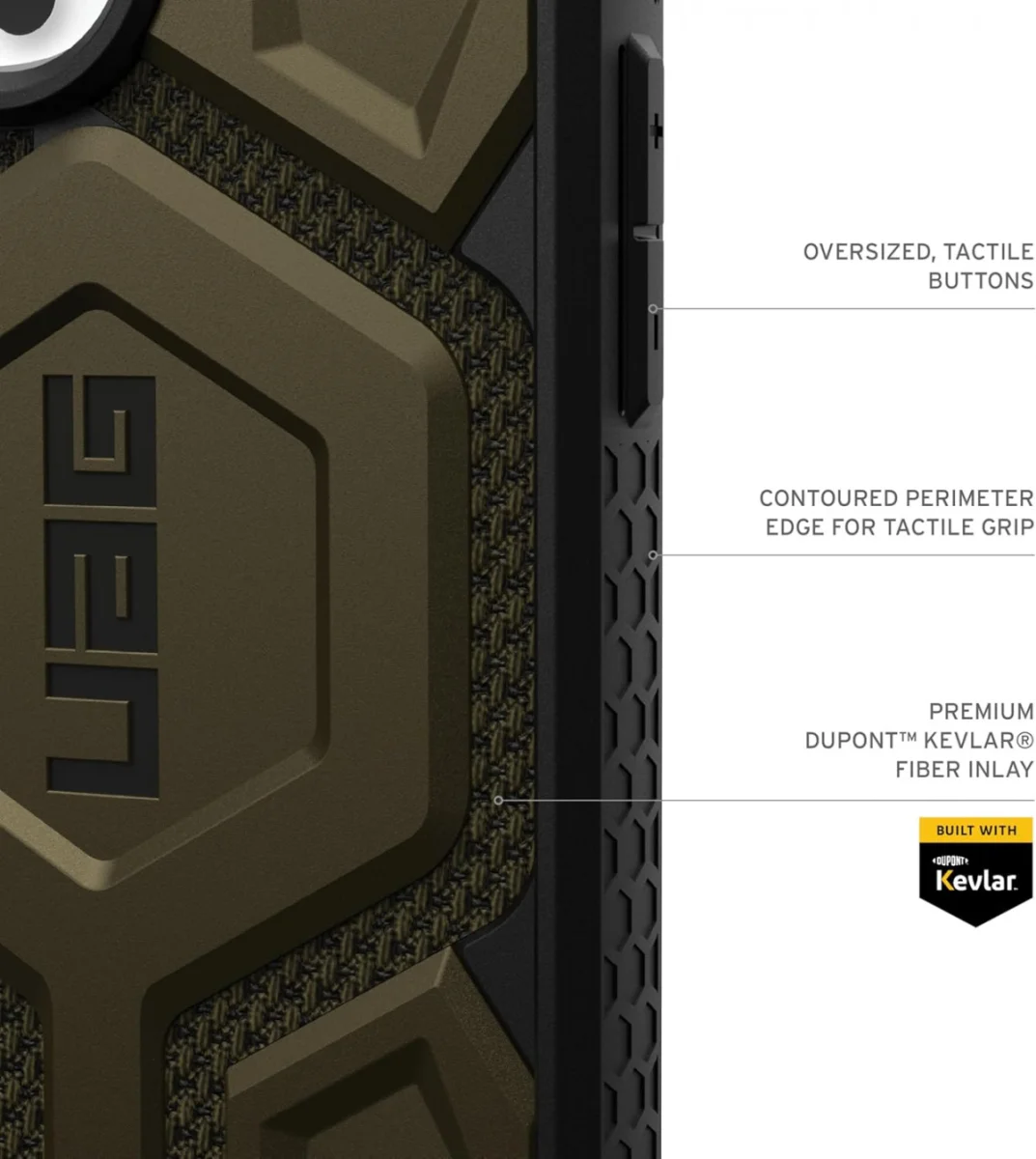 UAG Monarch Pro Apple iPhone 16 Pro Max Hoesje MagSafe Back Cover Kevlar Groen afbeelding 7