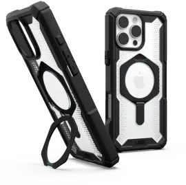 UAG Plasma XTE iPhone 16 Pro Max Hoesje MagSafe Stand Back Cover Clear Zwart
