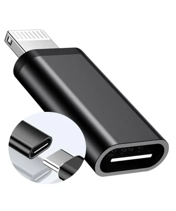 USB - C naar Lightning Adapter Zwart Kabels