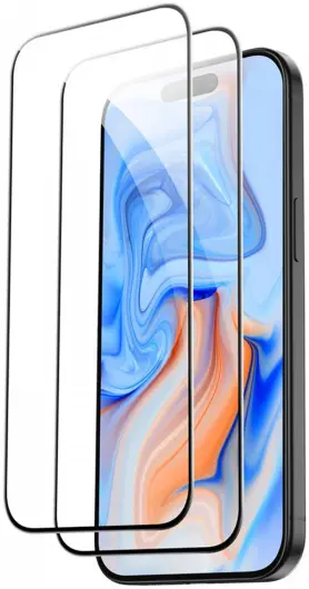 ESR iPhone 16 Screen Protector Tempered Glass met Montageframe (2-Pack) afbeelding 2