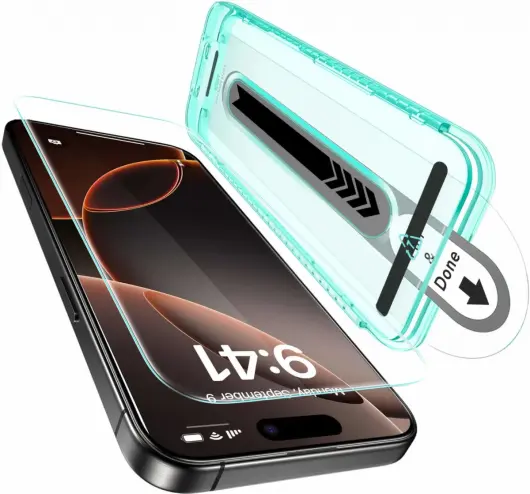 ESR iPhone 16 Pro Screen Protector Tempered Glass met Montageframe (1-Pack) afbeelding 2