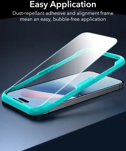ESR iPhone 16 Pro Screen Protector Tempered Glass met Montageframe (1-Pack) afbeelding 4