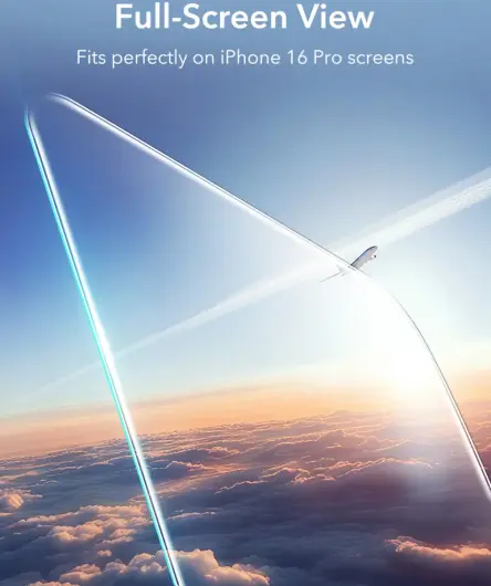 ESR iPhone 16 Pro Screen Protector Tempered Glass met Montageframe (1-Pack) afbeelding 6