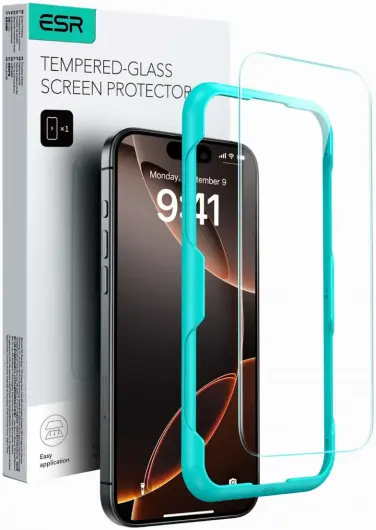 ESR iPhone 16 Pro Screen Protector Tempered Glass met Montageframe (1-Pack) afbeelding 1