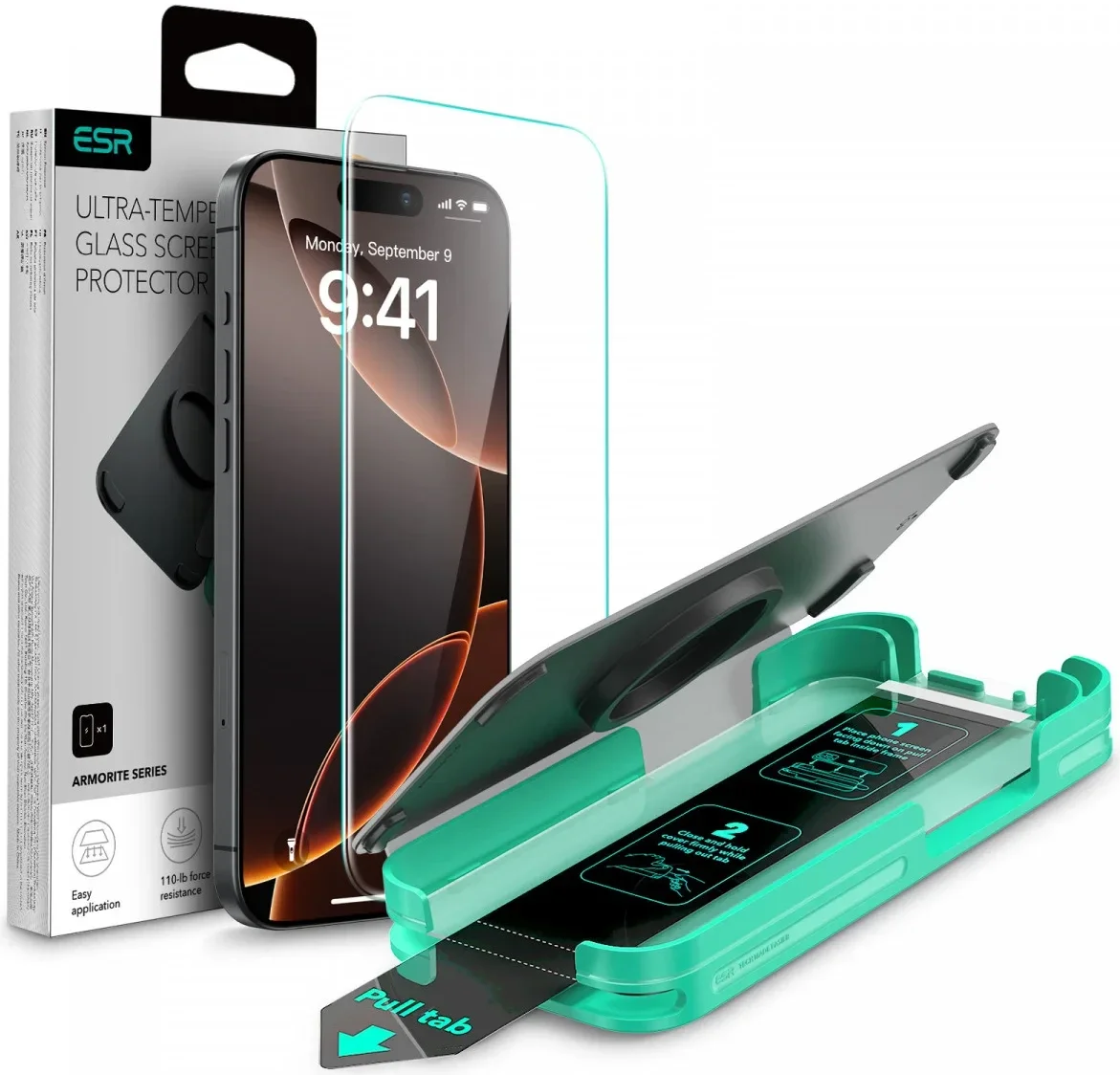 ESR Armorite Apple iPhone 16 Pro Max Screen Protector Tempered Glass afbeelding 1
