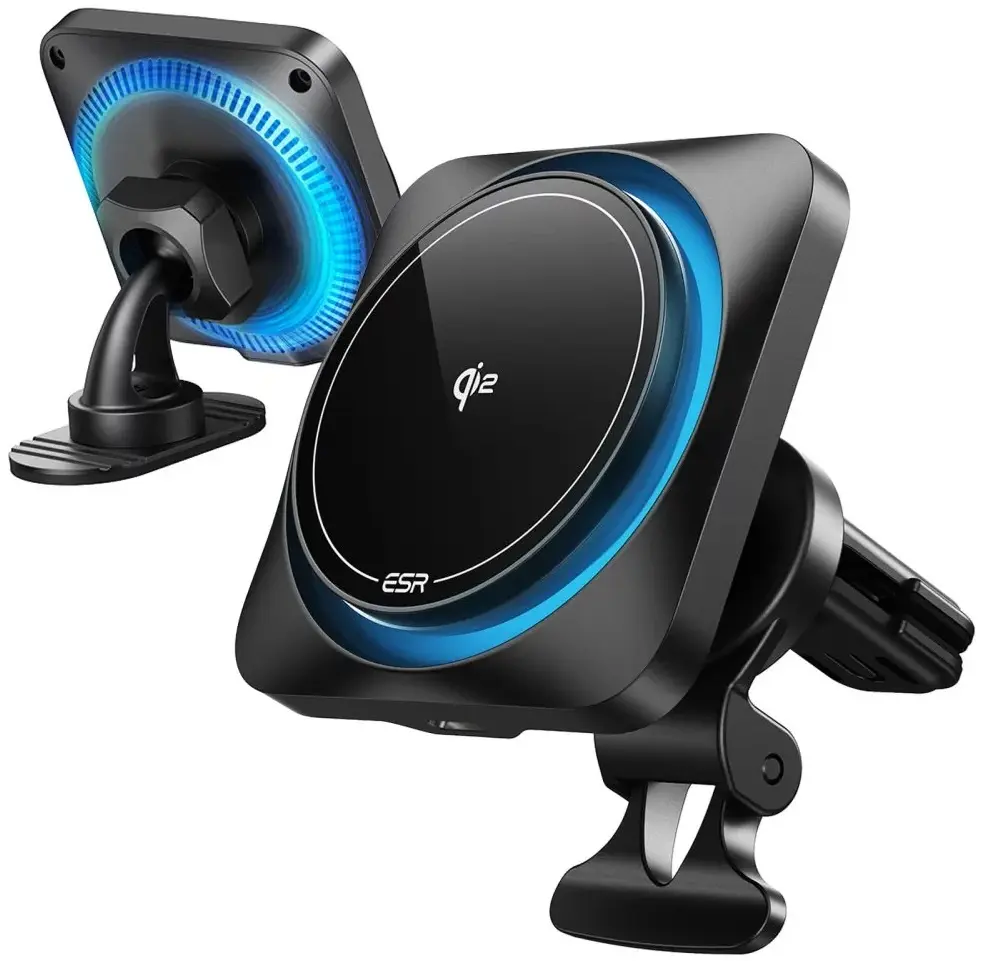 ESR HaloLock Magnetische Dashboard / Ventilatie Autohouder met Opladen Qi2 15W afbeelding 1