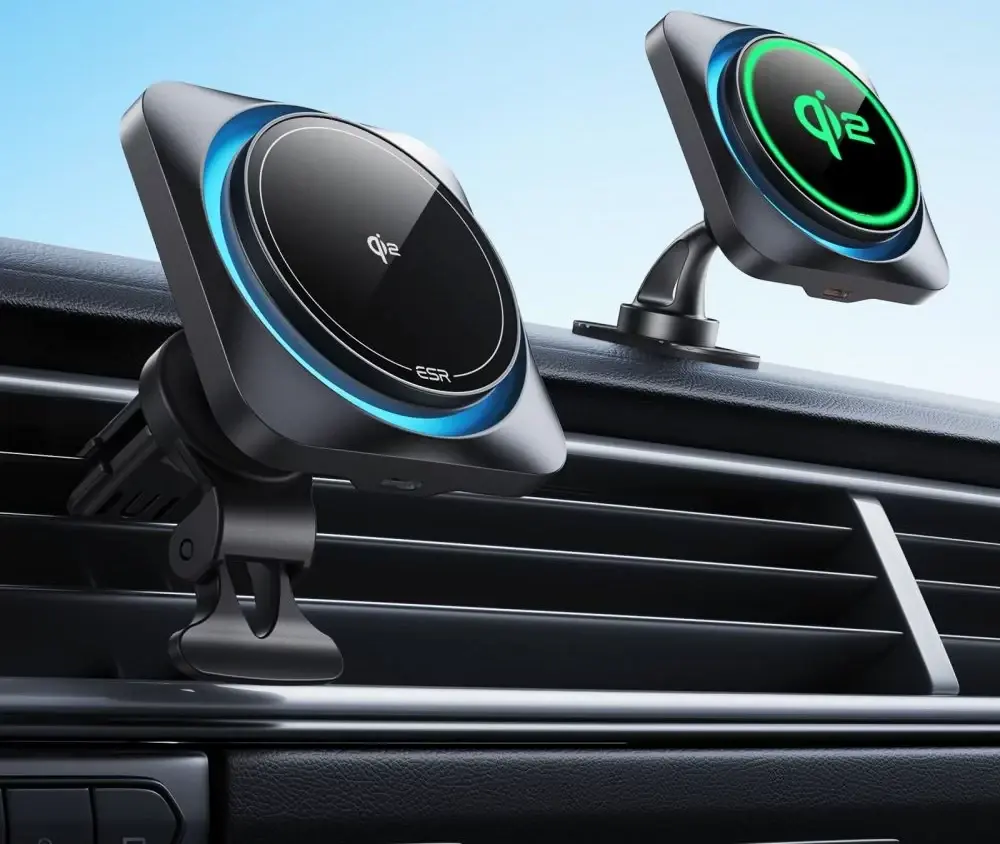 ESR HaloLock Magnetische Dashboard / Ventilatie Autohouder met Opladen Qi2 15W afbeelding 4