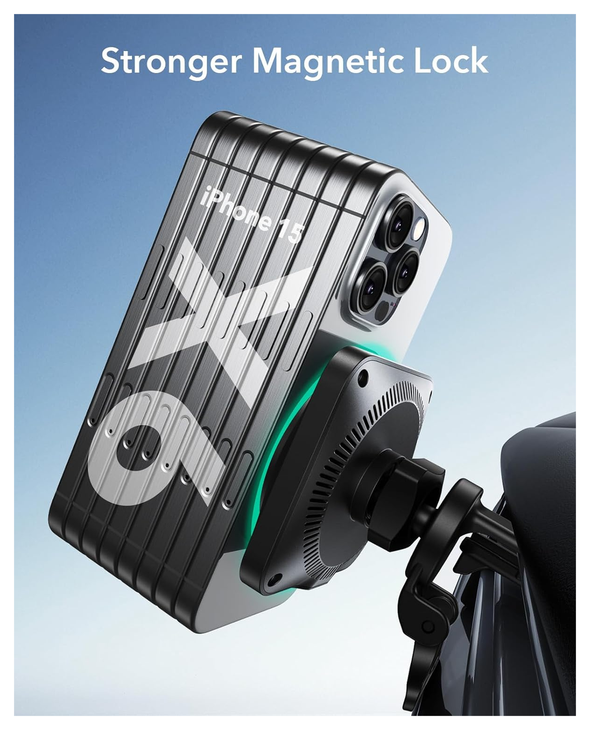 ESR HaloLock Magnetische Dashboard / Ventilatie Autohouder met Opladen Qi2 15W afbeelding 5