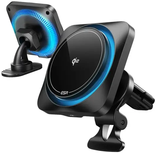 ESR HaloLock Magnetische Dashboard / Ventilatie Autohouder met Opladen Qi2 15W afbeelding 1