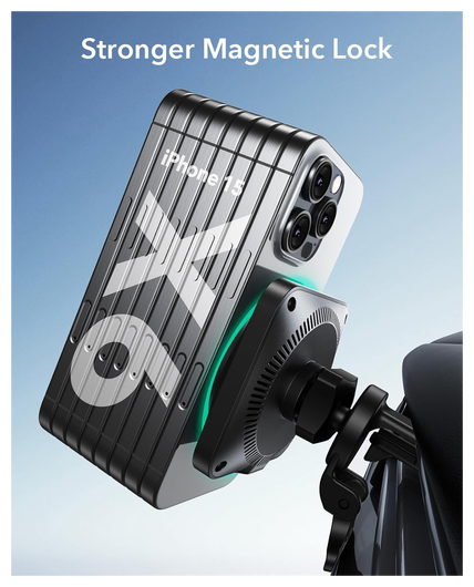 ESR HaloLock Magnetische Dashboard / Ventilatie Autohouder met Opladen Qi2 15W afbeelding 5
