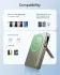 ESR Qi2 MagSlim Kickstand 15W Powerbank met MagSafe 10000mAh Titanium afbeelding 2
