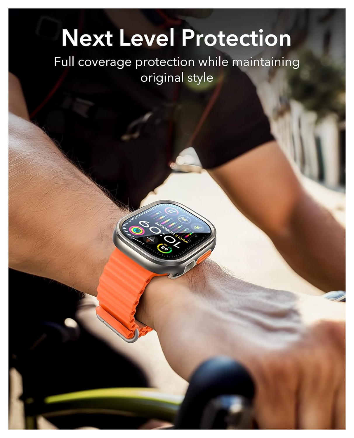 ESR - Apple Watch Ultra 3/2/1 Hoesje - met 2-Pack Screen Protector - Titanium afbeelding 7