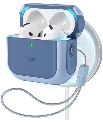 ESR Halolock Orbit Hybrid AirPods 4 (2024) Hoes Magsafe Blauw Hoesjes