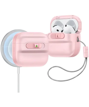 ESR HaloLock Pulse AirPods 4 (2024) Hoes MagSafe Roze Hoesjes