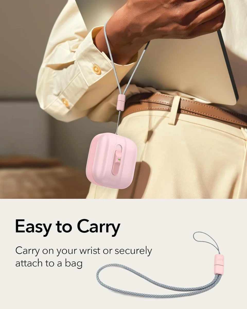 ESR HaloLock Pulse Magnetic Lock AirPods 4 (2024) Hoesje MagSafe Roze afbeelding 8