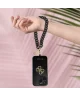 Guess 4G Charm Wrist Chain Hand Strap Universeel Telefoonkoord / Polsband Zwart