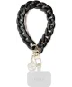 Guess 4G Charm Wrist Chain Hand Strap Universeel Telefoonkoord / Polsband Zwart