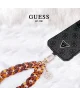 Guess 4G Charm Wrist Chain Hand Strap Universeel Telefoonkoord / Polsband Bruin