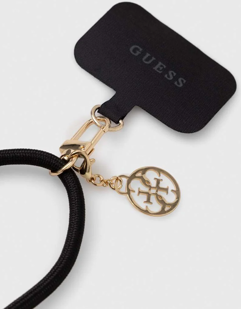 Guess 4G Metal Charm Universeel Crossbody Touw Telefoonkoord Zwart afbeelding 3