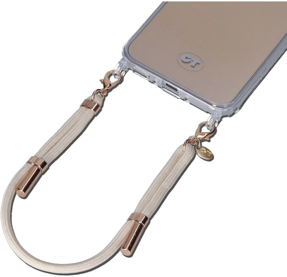 Casetastic Universeel Telefoonkoord / Polsbandje (30CM) Beige afbeelding 3
