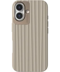 Nudient Bold Case Apple iPhone 16 Hoesje Siliconen met MagSafe Beige