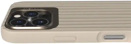Nudient Bold Case Apple iPhone 16 Pro Hoesje Siliconen met MagSafe Beige afbeelding 4