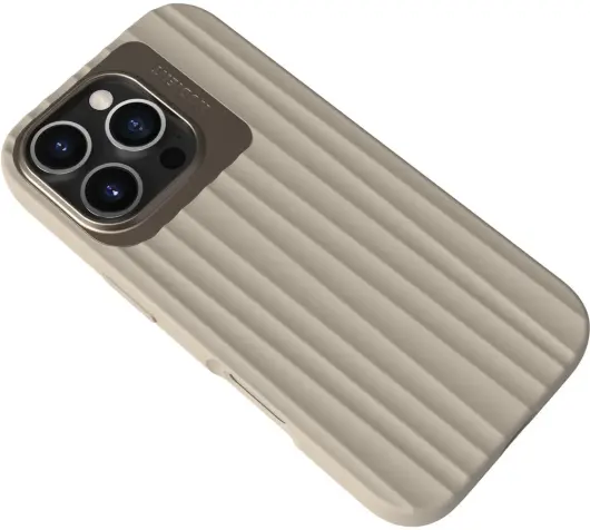 Nudient Bold Case Apple iPhone 16 Pro Hoesje Siliconen met MagSafe Beige afbeelding 5