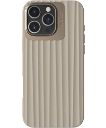 Nudient Bold Case Apple iPhone 16 Pro Max Hoesje Siliconen met MagSafe Beige