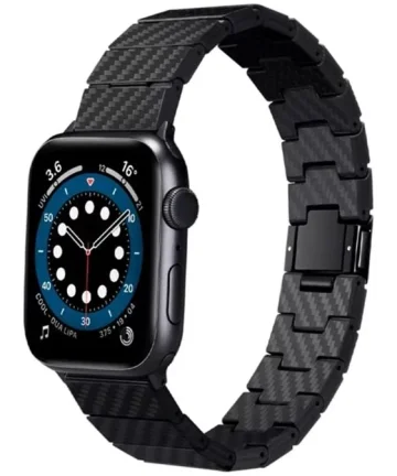 PITAKA Apple Watch 1-9/SE/Ultra Bandje - 49MM/45MM/44MM/42MM - Zwart Bandjes