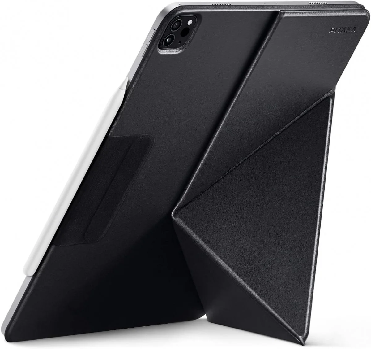 PITAKA MagEZ Folio 2 iPad Air 13 (24/25)/Pro 12.9 (22/21/20/18) Hoes Stand Zwart afbeelding 1