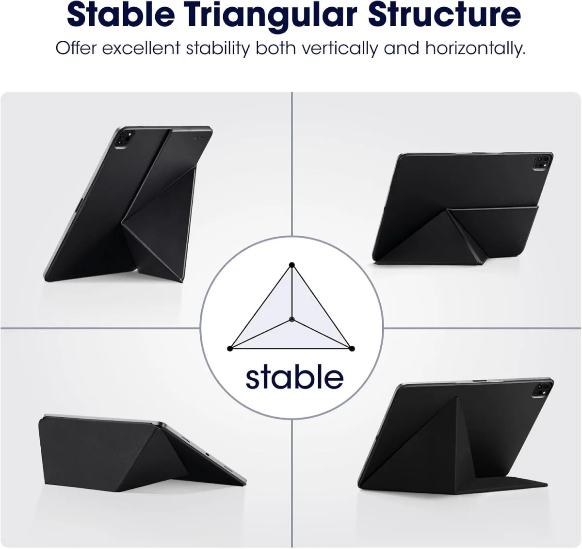 PITAKA MagEZ Folio 2 iPad Air 13 (24/25)/Pro 12.9 (22/21/20/18) Hoes Stand Zwart afbeelding 6