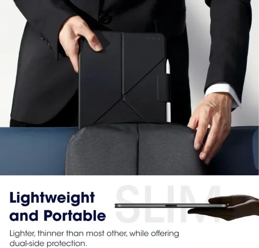 PITAKA MagEZ Folio 2 iPad Air 13 (24/25)/Pro 12.9 (22/21/20/18) Hoes Stand Zwart afbeelding 9