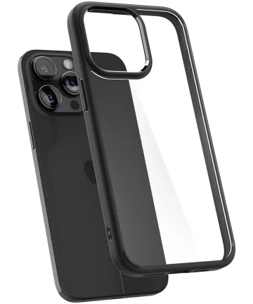 Spigen Crystal Hybrid Apple iPhone 15 Pro Hoesje Matte Zwart Hoesjes