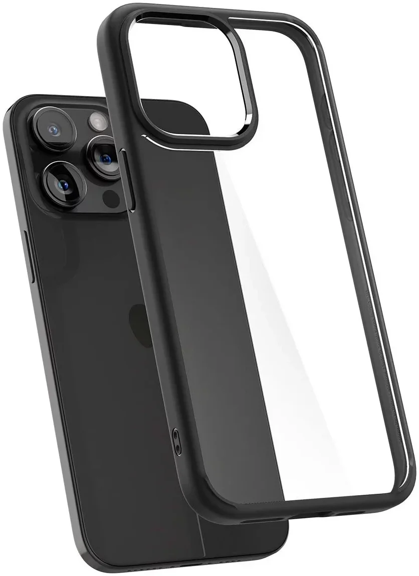 Spigen Crystal Hybrid Apple iPhone 15 Pro Hoesje Matte Zwart afbeelding 1