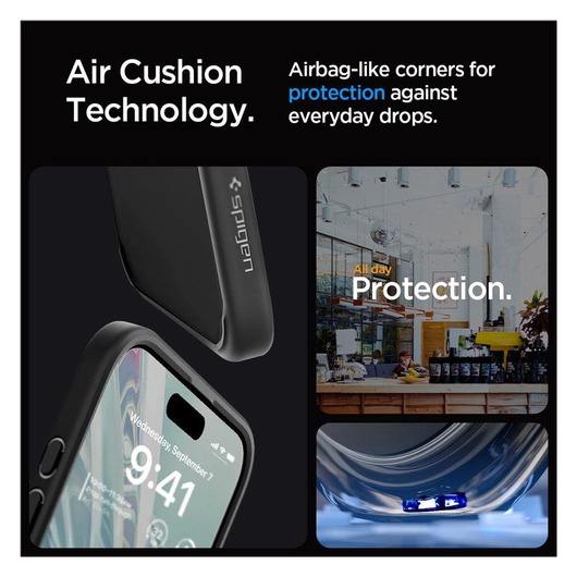 Spigen Crystal Hybrid Apple iPhone 15 Pro Hoesje Matte Zwart afbeelding 4
