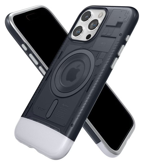 Spigen Classic C1 MagFit Apple iPhone 15 Pro Max Hoesje MagSafe Grijs afbeelding 8