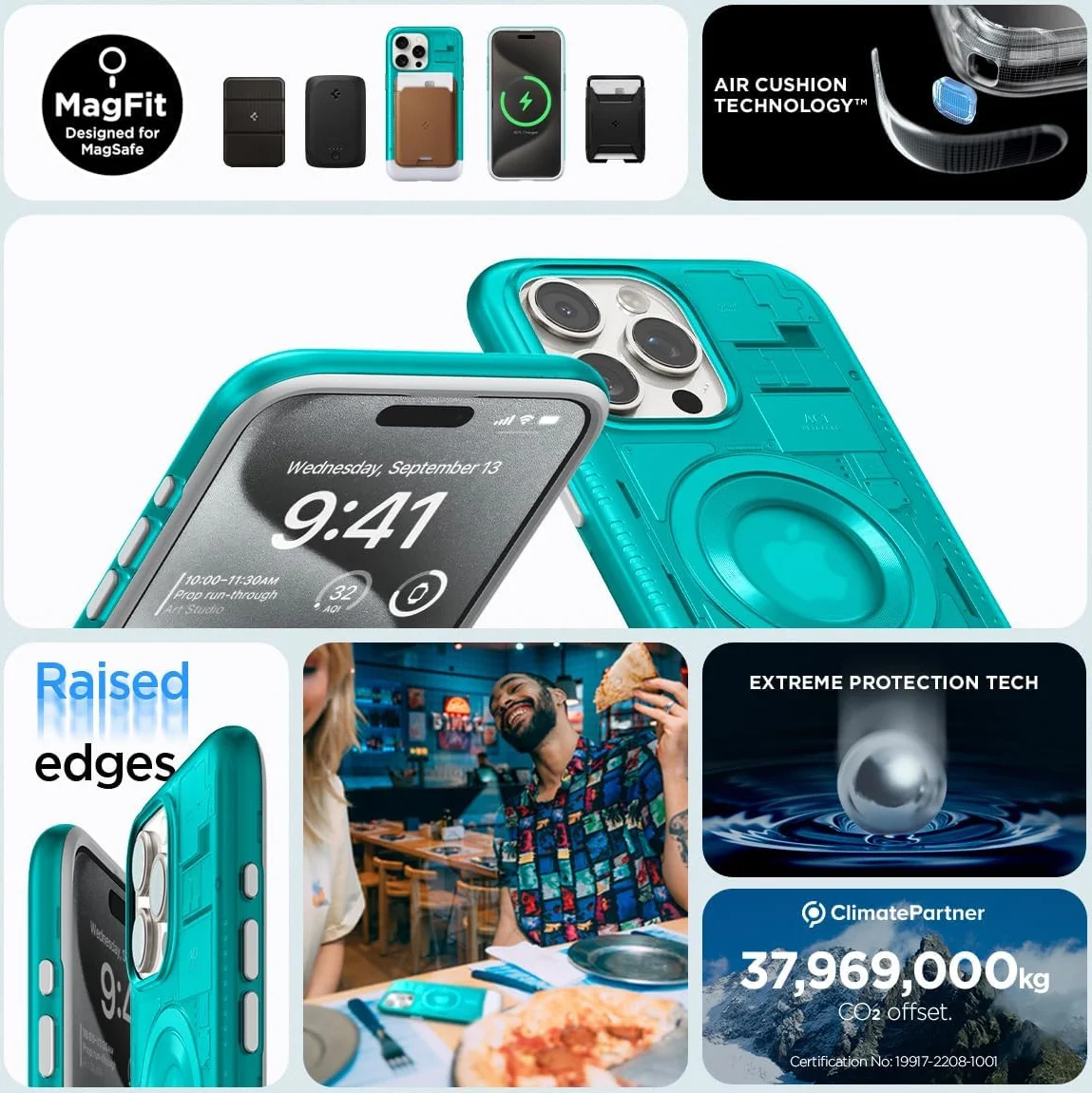 Spigen Classic C1 MagFit Apple iPhone 15 Pro Hoesje MagSafe Blauw afbeelding 3