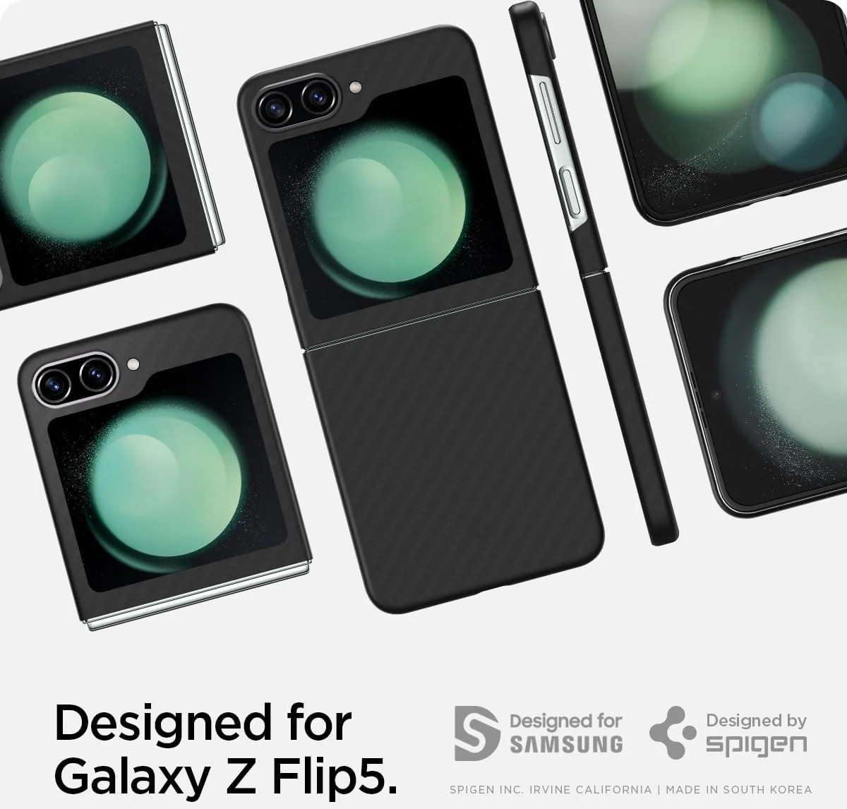 Spigen Air Skin Pro Samsung Galaxy Z Flip 5 Hoesje Back Cover Zwart afbeelding 3