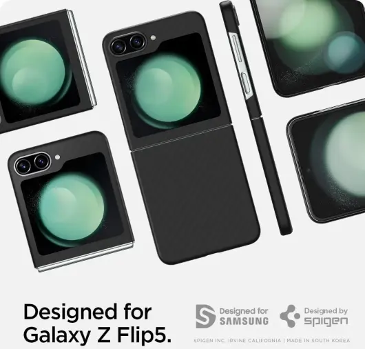 Spigen Air Skin Pro Samsung Galaxy Z Flip 5 Hoesje Back Cover Zwart afbeelding 3